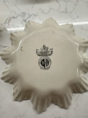 Belleek Irish Porcelain 12 Point Trinket Dish 3rd Black Mark & Seashell Cup