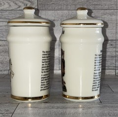 2 M.J. Hummel Cham,Switzerland Spice Jars w/ Lids 1987/1993 ARS AG MADE IN JAPAN