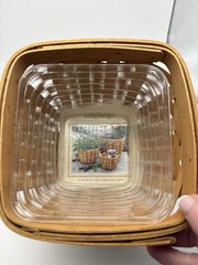 Handwoven Longaberger Basket RARE 5 Signatures Mint Condition Never Used Mint