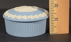 Wedgwood Blue Jasperware Bunratty Castle Ireland Trinket Box, Limited Edition
