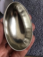 Vtg Tin Metal Egg Candy Containers RABBIT CHICK Murray Allen SWITZERLAND Lot 2