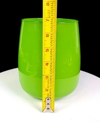 Polish Cased Studio Art Glass Hand Blown Chartreuse Green 6 3/4″ Vase 1970-1979