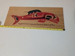 Vtg. Kasilif Fish Co. Woo Plaque Barware Man Cave Decor Sushi Bar