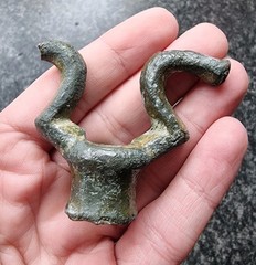 Rare Medieval Candlestick Holder Bronze 1450-1550 Antique Metal Detecting Find
