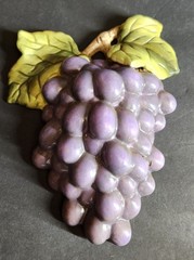 VTG Home Interiors HOMCO Sonoma Villa Fruit Wall Plaque Decor Pear Grape Apple