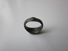 very rare ancient Viking engraved massive small bronze ring with runes. IX – X A