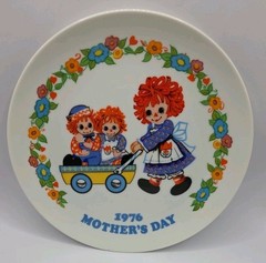 Schmid Raggedy Ann & Andy 1976 Limited First Edition Mother’s Day Plate