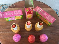 (3) 70s Vintage Avon Lip Pomade Ice Cream Cone Cherry, 2 Strawberry New with Box