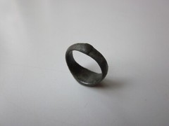 very rare ancient Viking engraved massive small bronze ring with runes. IX – X A