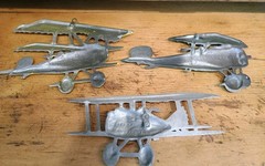Vintage 1975 Sexton Homco Airplanes Wall Decor Set of 3 Cast Metal Planes