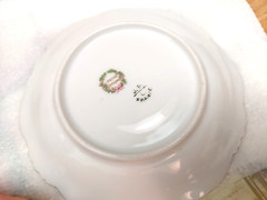 VTG /ANTIQUE LIMOGES J POUYAT BERNARDAUD FLORAL GILDED 3 CUPS SAUCERS FRANCE