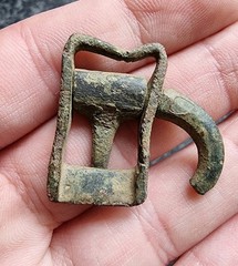 Rare Medieval Locking Buckle Metal Detecting Find Antique