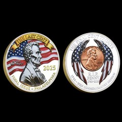 2025 Last Cent Commemorative Coin, Final Penny Tribute, R.I.P. Penny Collectible
