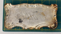 Vintage Engraved FATHER Metal Casket Coffin Marker Grave Memorial Plaque