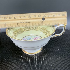 Antique Paragon Cabbage Rose Tea Cup and Saucer Set Heavy Gold Pattern England