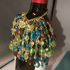 Wine Bottle Stopper Seal Beaded Wine Bottle Necklace Charms #2