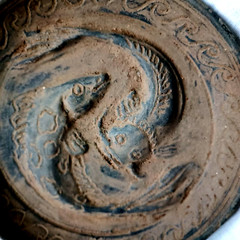 300 BC Amazing Ancient Roman Terracotta Plateful Plate High detailed decorated