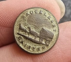 Brocklesby Caister Button Cufflink Early Transport / Livery / Advertising Find