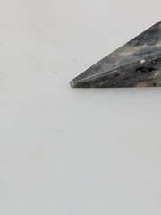 Neoclassical Solid Marble Gray Obelisk SQUARE Base Great Color Veining 5.75″