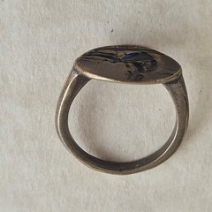 Thracian ring Roman Style Handmade Bronze Vintage Antique Look Spqr