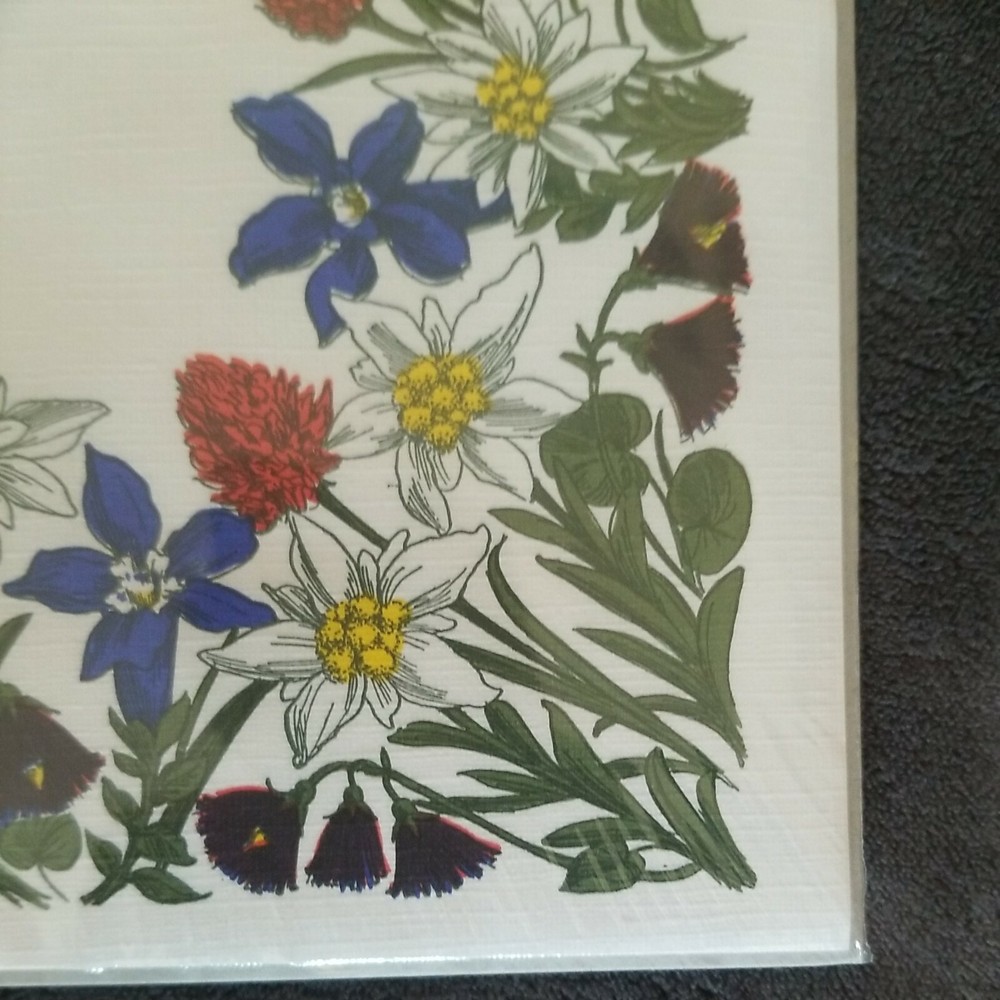 Rare Swiss WIDA Paper Vintage Serviettes & Swiss Placemats 25 Floral 2 Packs