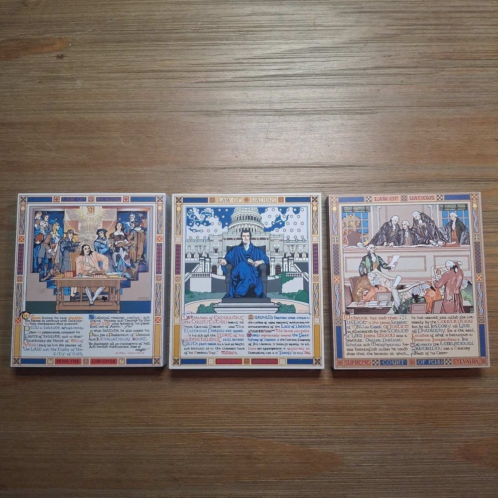 Cat’s Meow Village Violet Oakley PA Capitol Murals 3-Pc Set Senator Jay Costa