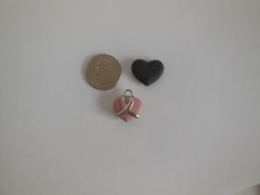 Wedgwood Black Jasperware Non Drilled Heart For Jewelry Crafts Framing Etc