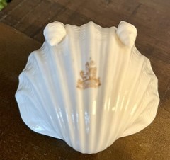 BELLEEK Ireland Porcelain Neptune Shell Small Trinket Dish 7th Mark