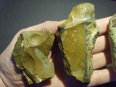 Lower Paleolithic – Three Fine Acheulean scrapers. c.450,000 BP.