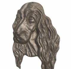 Vintage Cast Aluminum German Shepherd And Cocker Spaniel Plaques