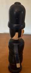 Vintage English Police Bobby Wooden Bank Bobble Head Handpainted Japan 11”