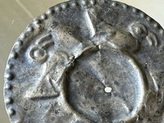 AMAZING PRE-COLUMBIAN SILVER INCA BIRD EFFIGY PENDANT OR GORGET FROM PERU, COA