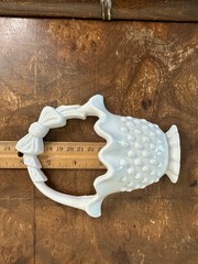 Vtg. Burwood Homco White Hobnail Wall Pocket Plastic Set of 3 Kitschy Kitchen