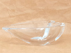 Orrefors Kosta Boda Sweden Lead Crystal Heart glass Trinket Dish signed euc