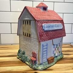 Fitz and Floyd Country Crafts Cookie Jar and Lid