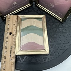 Vintage 3.5×4.5” , 3.5×2.5” Brass Tone Picture Frame Gold