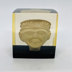 Rare Colombia Veracruz Laughing Head Statue In Resin Governor Patricio Calero 26
