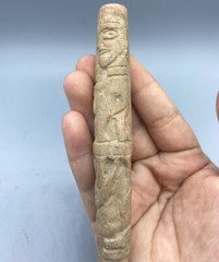 Large Pre Classic Jasper Stone Bactrian King Face Engraved Amazing Bead
