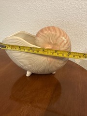 Vintage Fitz & Floyd Footed Nautilus Shell Planter Vase Beach Decor Japan