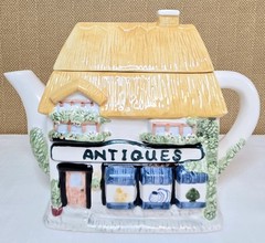 Antiques Shop Cottage Teapot Grandmillennial Cottagecore Vintage English Village