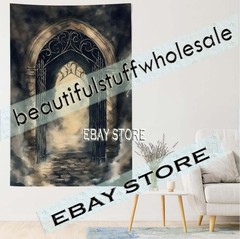 Rich Gothic Arch Wall Hanging Tapestry haunted dreamscape 39X59 in