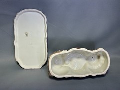 1990s Fitz and Floyd Bonnet Hill Butter Dish