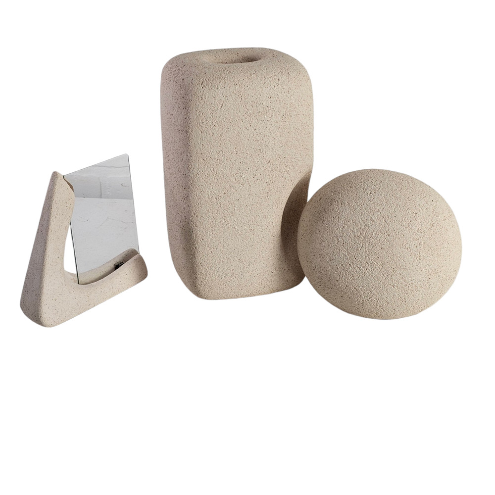 Ceramico Dante “Harmony” Italian Modernist Sculptures Minimalist 3 Piece Set