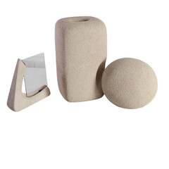 Ceramico Dante “Harmony” Italian Modernist Sculptures Minimalist 3 Piece Set
