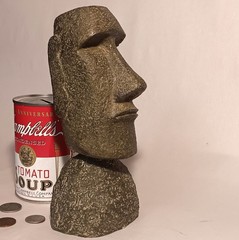 RAPA NUI vtg easter island tiki bar statue bobblehead stone rock toy man cave