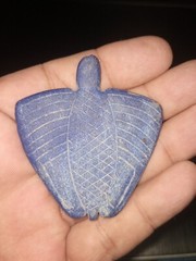 Ancient rare Lapis lazuli big etched design amulet from Afghanistan