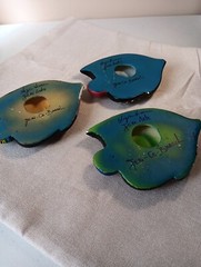 Brazilian Painted Decorative Fish Wall Hangings From JERIARTE of Brazil Set Of 3