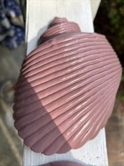 Vintage Mauve Pink Bathroom Wall Decor Seashells Art Burwood 1980s Conch Shell