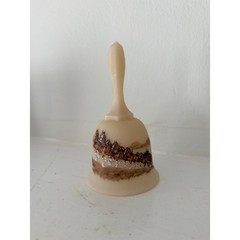 Fenton Art Glass Budweiser Clydesdales Bell 8 Horse Hitch Custard Satin 1980s