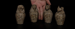 Authentic Ancient Egyptian Antiquities Canopic jars Artifact figure BC